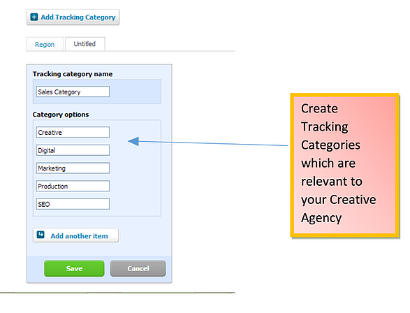 tracking categories in WorkflowMax