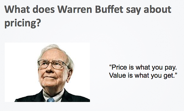 Warren Buffett quotes on pricing