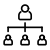 Icon depicting person hierarchy